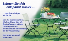 Lehnen Sie sich entspannt zurück...